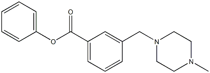 3-[(4-Methylpiperazin-1-yl)methyl]benzoic acid phenyl ester 结构式