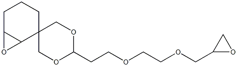 7,8-Epoxy-3-[2-[2-(glycidyloxy)ethoxy]ethyl]-2,4-dioxaspiro[5.5]undecane 结构式