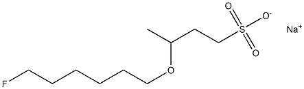 3-(6-Fluorohexyloxy)-1-butanesulfonic acid sodium salt 结构式