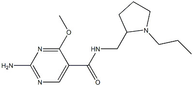 2-Amino-4-methoxy-N-[(1-propyl-2-pyrrolidinyl)methyl]-5-pyrimidinecarboxamide 结构式