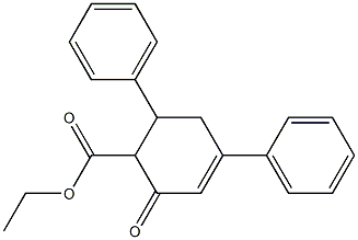 2-(Ethoxycarbonyl)-3,5-diphenyl-5-cyclohexene-1-one 结构式