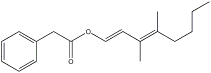 Phenylacetic acid 3,4-dimethyl-1,3-octadienyl ester 结构式