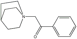 1-(2-Phenyl-2-oxoethyl)-1-azabicyclo[2.2.2]octane-1-ium 结构式