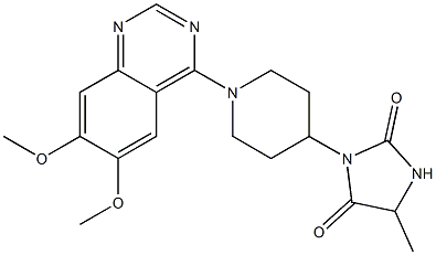 1-[1-(6,7-Dimethoxyquinazolin-4-yl)piperidin-4-yl]-4-methylimidazolidine-2,5-dione 结构式