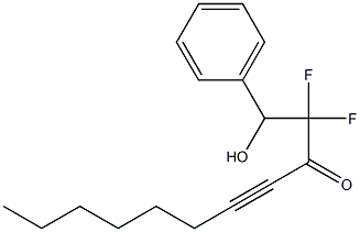 2,2-Difluoro-1-hydroxy-1-phenyl-4-undecyn-3-one 结构式