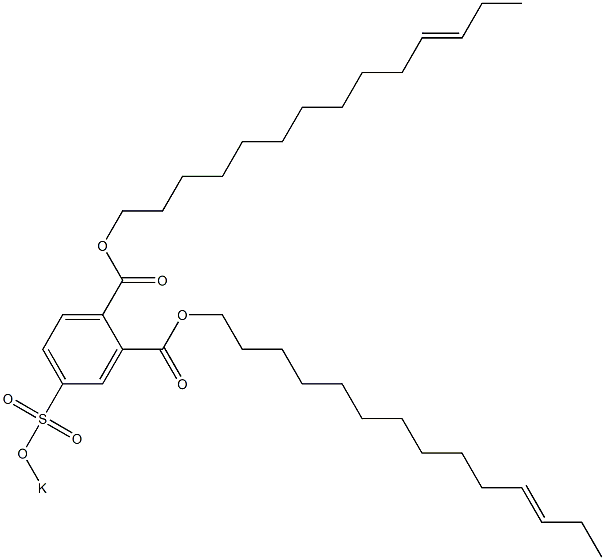 4-(Potassiosulfo)phthalic acid di(11-tetradecenyl) ester 结构式