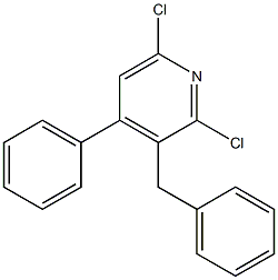 2,6-Dichloro-3-benzyl-4-phenylpyridine 结构式