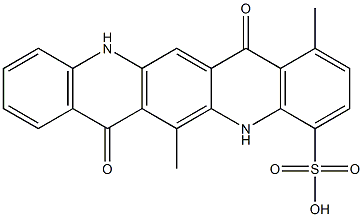 5,7,12,14-Tetrahydro-1,6-dimethyl-7,14-dioxoquino[2,3-b]acridine-4-sulfonic acid 结构式