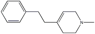 1,2,3,6-Tetrahydro-1-methyl-4-[2-(phenyl)ethyl]pyridine 结构式