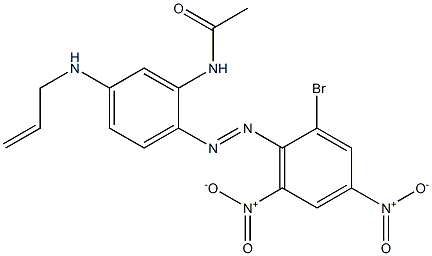 N-[5-Allylamino-2-(2-bromo-4,6-dinitrophenylazo)phenyl]acetamide 结构式