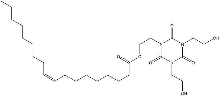1,3-Bis(2-hydroxyethyl)-5-(2-oleoyloxyethyl)hexahydro-1,3,5-triazine-2,4,6-trione 结构式