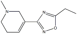 5-Ethyl-3-[(1,2,5,6-tetrahydro-1-methylpyridin)-3-yl]-1,2,4-oxadiazole 结构式