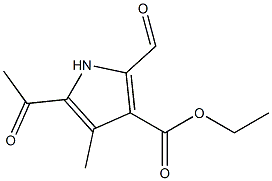 5-Acetyl-2-formyl-4-methyl-1H-pyrrole-3-carboxylic acid ethyl ester 结构式