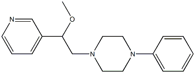 1-[2-Methoxy-2-(3-pyridyl)ethyl]-4-phenylpiperazine 结构式