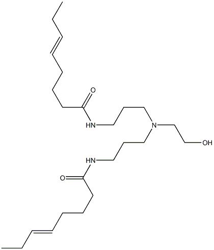 N,N'-[2-Hydroxyethyliminobis(3,1-propanediyl)]bis(5-octenamide) 结构式