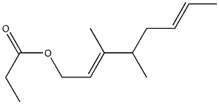 Propionic acid 3,4-dimethyl-2,6-octadienyl ester 结构式