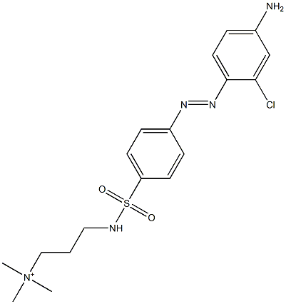 3-[p-(4-Amino-2-chlorophenylazo)phenylsulfonylamino]propyltrimethylaminium 结构式