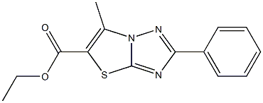 2-Phenyl-6-methylthiazolo[3,2-b][1,2,4]triazole-5-carboxylic acid ethyl ester 结构式