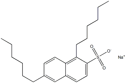 1,6-Dihexyl-2-naphthalenesulfonic acid sodium salt 结构式