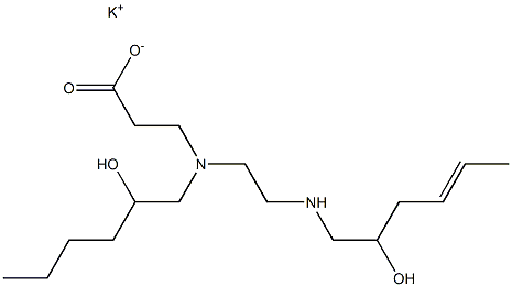 3-[N-(2-Hydroxyhexyl)-N-[2-(2-hydroxy-4-hexenylamino)ethyl]amino]propionic acid potassium salt 结构式