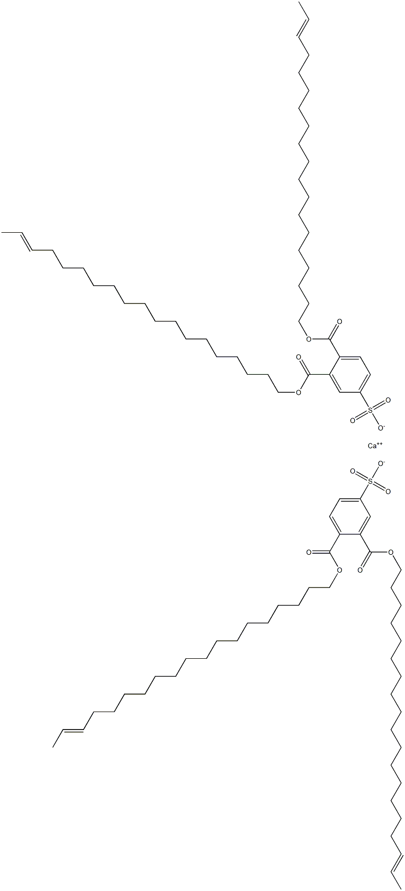 Bis[3,4-di(17-nonadecenyloxycarbonyl)benzenesulfonic acid]calcium salt 结构式