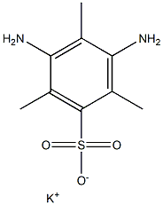 3,5-Diamino-2,4,6-trimethylbenzenesulfonic acid potassium salt 结构式