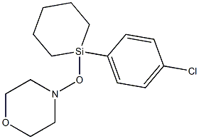 4-[1-(p-Chlorophenyl)-1-silacyclohexan-1-yloxy]morpholine 结构式