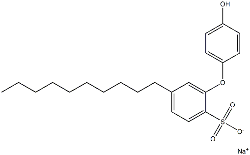 4'-Hydroxy-5-decyl[oxybisbenzene]-2-sulfonic acid sodium salt 结构式