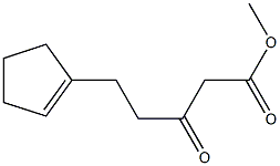 3-Oxo-5-(1-cyclopentenyl)pentanoic acid methyl ester 结构式