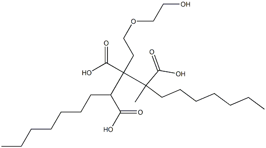 Butane-1,2,3-tricarboxylic acid 2-[2-(2-hydroxyethoxy)ethyl]1,3-diheptyl ester 结构式