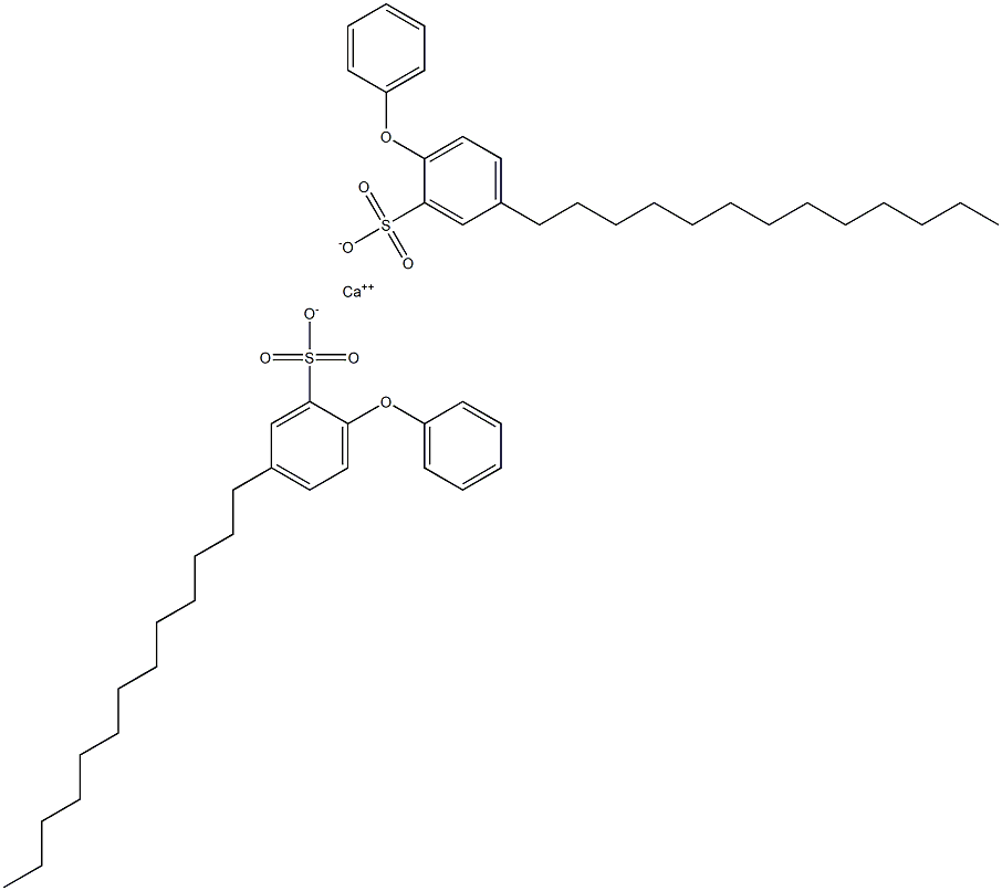 Bis(2-phenoxy-5-tridecylbenzenesulfonic acid)calcium salt 结构式