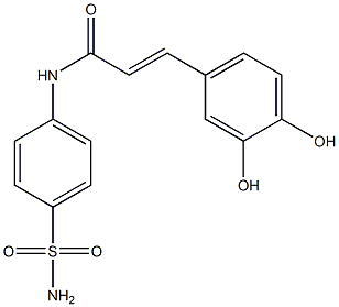 3,4-Dihydroxy-N-(4-sulfamoylphenyl)-trans-cinnamamide 结构式