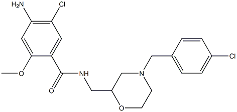 4-Amino-5-chloro-2-methoxy-N-[[4-(4-chlorobenzyl)-2-morpholinyl]methyl]benzamide 结构式