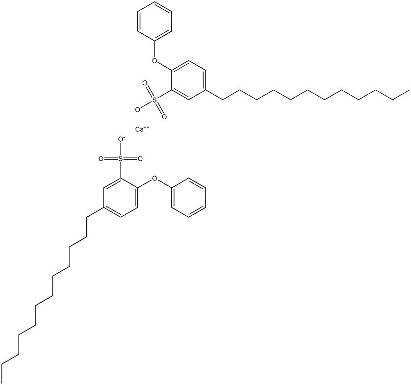 Bis(2-phenoxy-5-dodecylbenzenesulfonic acid)calcium salt 结构式