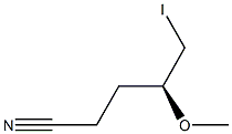 [S,(-)]-5-Iodo-4-methoxyvaleronitrile 结构式