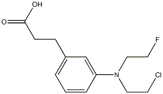 3-[m-[(2-Chloroethyl)(2-fluoroethyl)amino]phenyl]propanoic acid 结构式