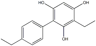 2-Ethyl-4-(4-ethylphenyl)benzene-1,3,5-triol 结构式