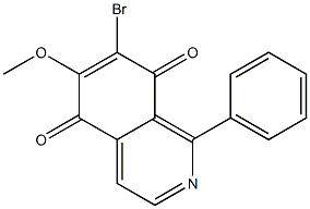 7-Bromo-6-methoxy-1-phenylisoquinoline-5,8-dione 结构式