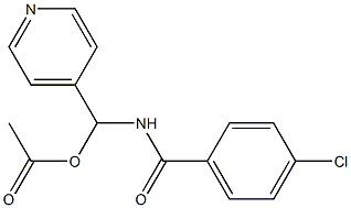 Acetic acid (4-pyridinyl)(4-chlorobenzoylamino)methyl ester 结构式