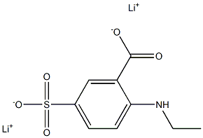 N-Ethyl-5-sulfoanthanilic acid dilithium salt 结构式