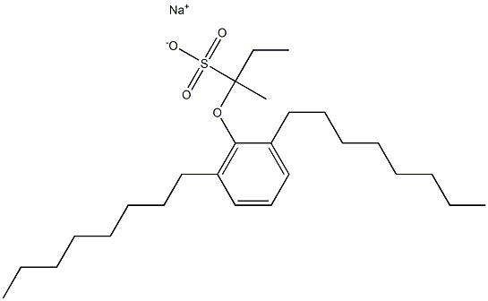 2-(2,6-Dioctylphenoxy)butane-2-sulfonic acid sodium salt 结构式