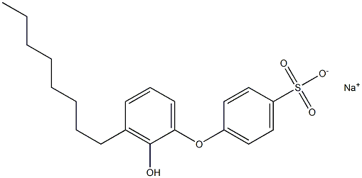 2'-Hydroxy-3'-octyl[oxybisbenzene]-4-sulfonic acid sodium salt 结构式