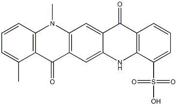 5,7,12,14-Tetrahydro-8,12-dimethyl-7,14-dioxoquino[2,3-b]acridine-4-sulfonic acid 结构式