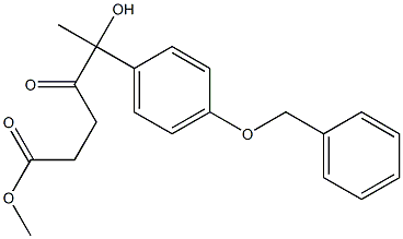 5-Hydroxy-5-[4-(benzyloxy)phenyl]-4-oxohexanoic acid methyl ester 结构式