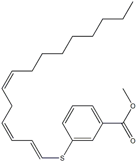 3-[[(1E,3Z,6Z)-1,3,6-Pentadecatrien-1-yl]thio]benzoic acid methyl ester 结构式