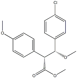 (2R,3R)-3-Methoxy-2-(4-methoxyphenyl)-3-(4-chlorophenyl)propionic acid methyl ester 结构式