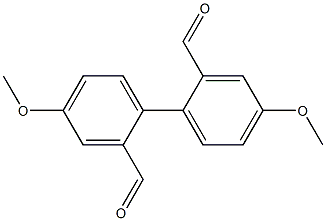 4,4'-Dimethoxybiphenyl-2,2'-dicarbaldehyde 结构式