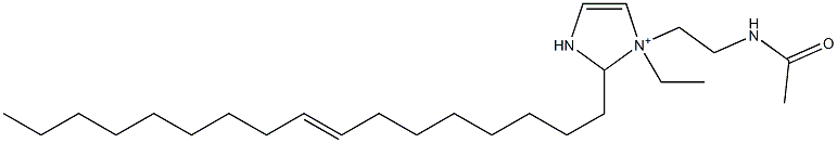 1-[2-(Acetylamino)ethyl]-1-ethyl-2-(8-heptadecenyl)-4-imidazoline-1-ium 结构式