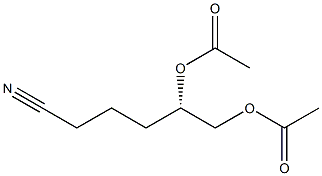 (S)-5,6-Diacetoxyhexanenitrile 结构式