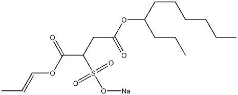 2-(Sodiosulfo)succinic acid 4-decyl 1-(1-propenyl) ester 结构式